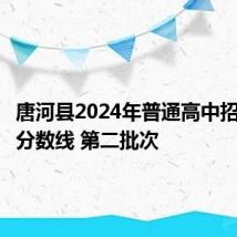 唐河县2024年普通高中招生录取分数线 第二批次