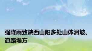 强降雨致陕西山阳多处山体滑坡、道路塌方