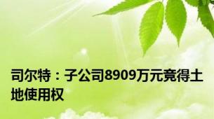 司尔特：子公司8909万元竞得土地使用权