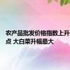 农产品批发价格指数上升0.33个点 大白菜升幅最大