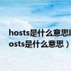 hosts是什么意思啊（hosts是什么意思）