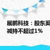 展鹏科技：股东奚方拟减持不超过1%