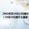 2002农历10月23日是什么星座（10月23日是什么星座）