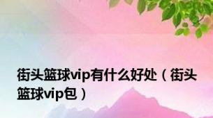 街头篮球vip有什么好处（街头篮球vip包）