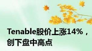 Tenable股价上涨14%，创下盘中高点