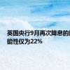 英国央行9月再次降息的隐含可能性仅为22%