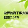 波罗的海干散货运价指数跌2.34%