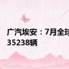 广汽埃安：7月全球销量35238辆