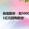 良信股份：拟5000万元-1亿元回购股份