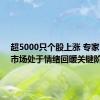 超5000只个股上涨 专家：A股市场处于情绪回暖关键阶段