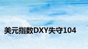 美元指数DXY失守104