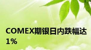 COMEX期银日内跌幅达1%