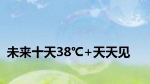 未来十天38℃+天天见