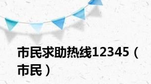 市民求助热线12345（市民）