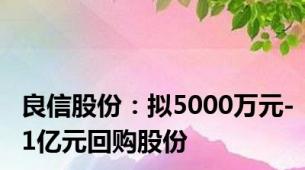 良信股份：拟5000万元-1亿元回购股份