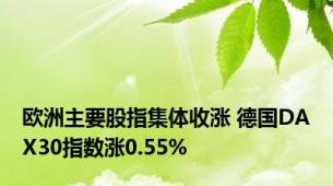 欧洲主要股指集体收涨 德国DAX30指数涨0.55%