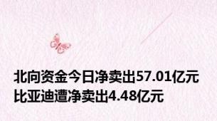 北向资金今日净卖出57.01亿元 比亚迪遭净卖出4.48亿元