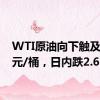 WTI原油向下触及76美元/桶，日内跌2.63%