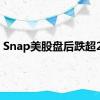 Snap美股盘后跌超23%