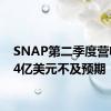 SNAP第二季度营收12.4亿美元不及预期