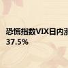 恐慌指数VIX日内涨幅达37.5%