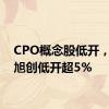 CPO概念股低开，中际旭创低开超5%