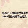 新动力：控股股东徐州丰利所持3309万股将被司法拍卖