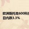 欧洲斯托克600科技指数日内跌3.3%