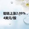 聪链上涨2.09%，报7.34美元/股