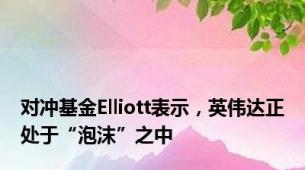 对冲基金Elliott表示，英伟达正处于“泡沫”之中