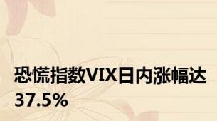 恐慌指数VIX日内涨幅达37.5%