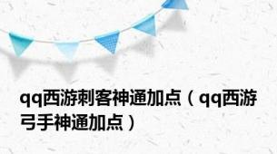 qq西游刺客神通加点（qq西游弓手神通加点）