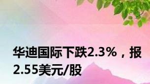 华迪国际下跌2.3%，报2.55美元/股