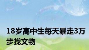 18岁高中生每天暴走3万步找文物