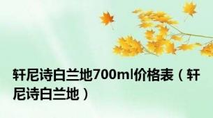 轩尼诗白兰地700ml价格表（轩尼诗白兰地）