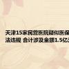 天津15家民营医院疑似医保重大违法违规 合计涉及金额1.5亿元