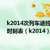 k2014次列车途经站点时刻表（k2014）