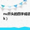 nu开头的四字成语（nuk）