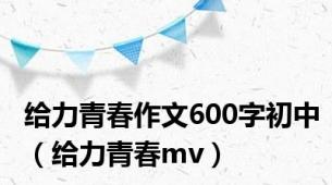 给力青春作文600字初中（给力青春mv）