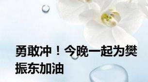 勇敢冲！今晚一起为樊振东加油