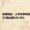 章源钨业：上半年净利润1.12亿元 同比增长29.38%