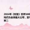 2024年《财富》世界500强：沃尔玛仍为全球最大公司，亚马逊重回第二