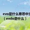 evo是什么意思中文翻译（evdo是什么）