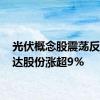 光伏概念股震荡反弹 钧达股份涨超9%