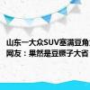 山东一大众SUV塞满豆角太壮观 网友：果然是豆橛子大省