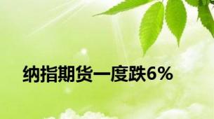 纳指期货一度跌6%