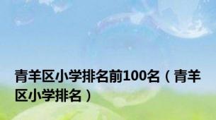 青羊区小学排名前100名（青羊区小学排名）