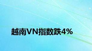 越南VN指数跌4%