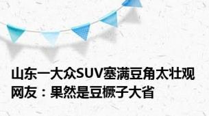 山东一大众SUV塞满豆角太壮观 网友：果然是豆橛子大省