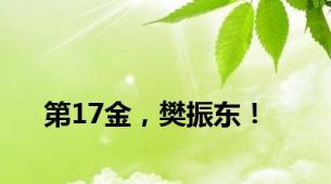 第17金，樊振东！